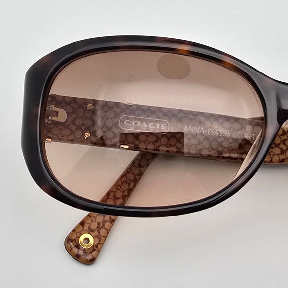 Coach Anna S439 Tortoise Gold Frame Light Brown Gradient Lens Sunglasses 54mm - Picture 12 of 12